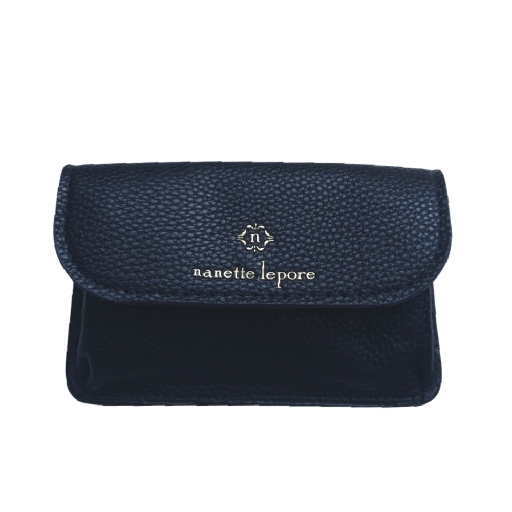 NANETTE LEPORE Black Small Wallet Organizer Key Holder, Credit Cards ID Holder